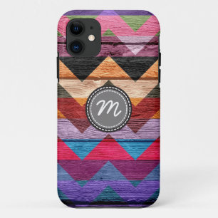 Wood aztec chevron zig zag pattern #7 iPhone 11 case