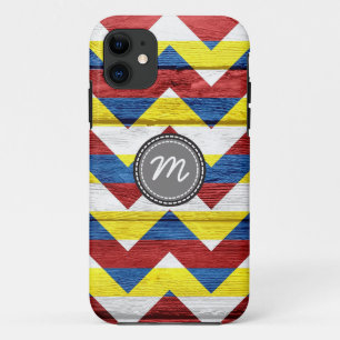 Wood aztec chevron zig zag pattern #8 iPhone 11 case