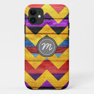 Wood aztec chevron zig zag pattern #9 iPhone 11 case