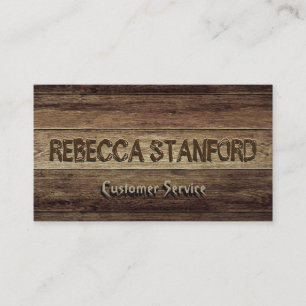 Wood Background Business Card