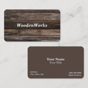 Wood Background Business Card