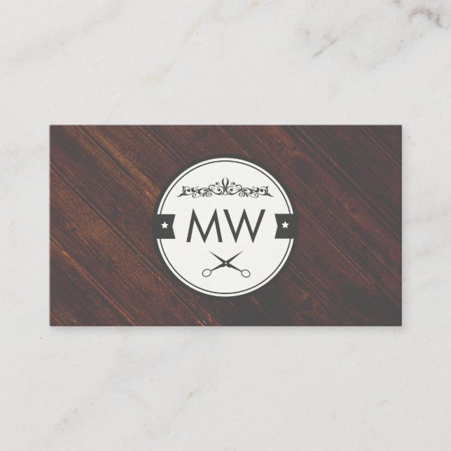 Wood Background Business Card (Front)