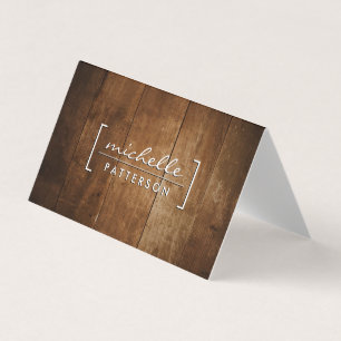 Wood Background Business Card