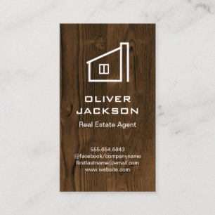 Wood Background Business Card
