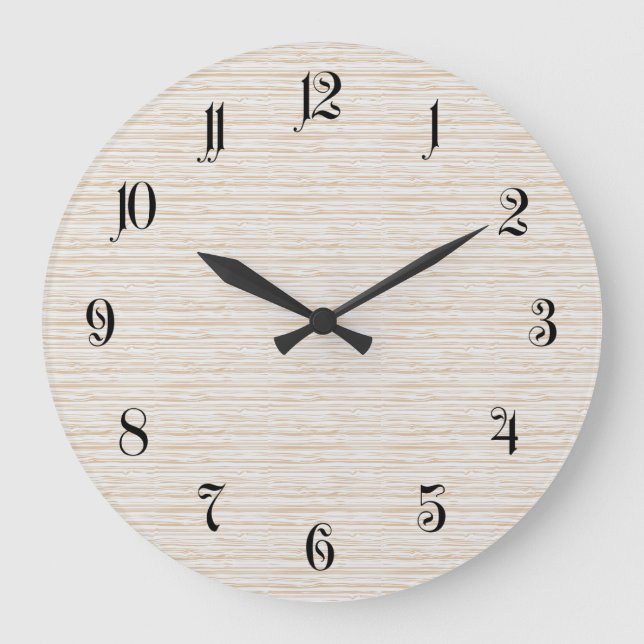 Wood background large clock (Front)