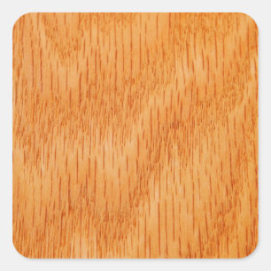 Wood Background - Smooth Bamboo Grain Customised Square Sticker