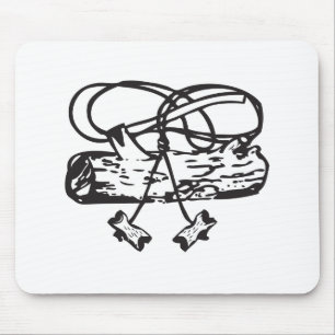 Wood Badge Axe-n-Log Mouse Pad