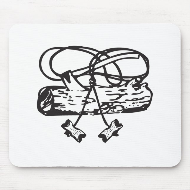 Wood Badge Axe-n-Log Mouse Pad (Front)