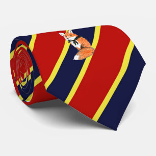 Wood Badge Fox Striped Dress Tie