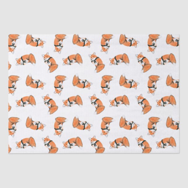 Wood Badge Fox Tissue Paper (Front)
