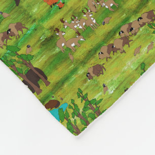 Wood Badge Scenery Fleece Blanket