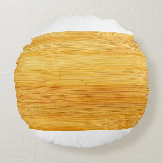 Wood bamboo background texture round cushion (Front)
