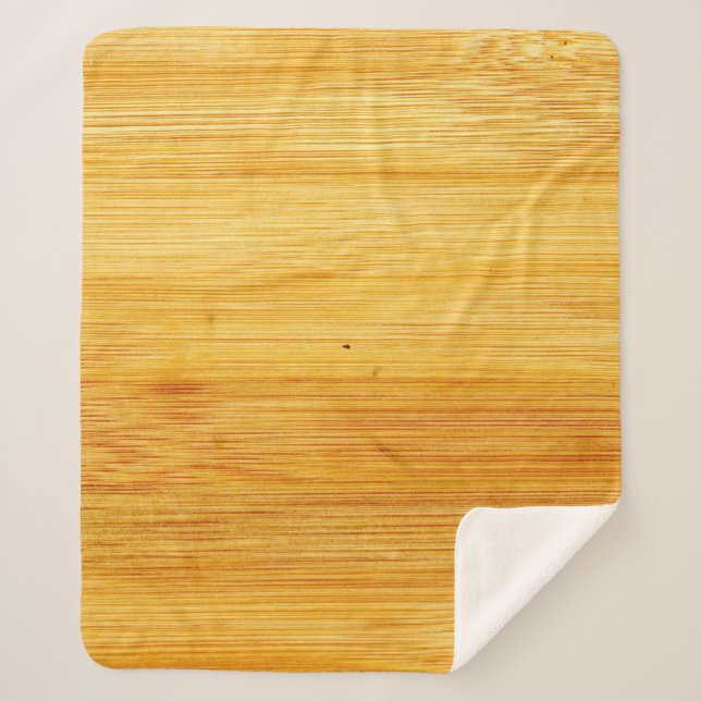 Wood bamboo background texture sherpa blanket (Front)