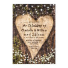 Wood Bark Baby Breath Heart Rustic Wedding