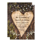 Wood Bark Baby Breath Heart Rustic Wedding