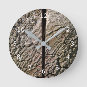 Wood bark clock