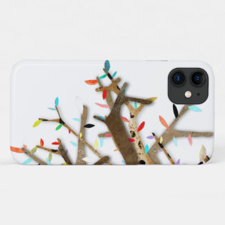 Wood Bark Polka Dots Wedding Tree iPhone 11 Case
