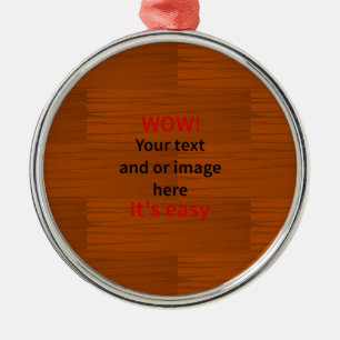 Wood Base Lyer Add Your own Text Metal Tree Decoration