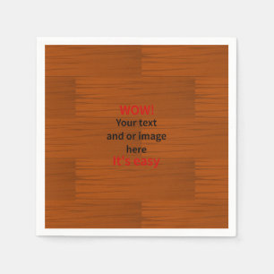 Wood Base Lyer Add Your own Text Napkin