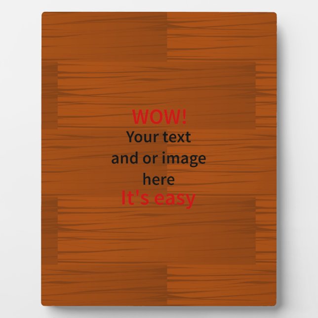 Wood Base Lyer Add Your own Text Plaque (Front)