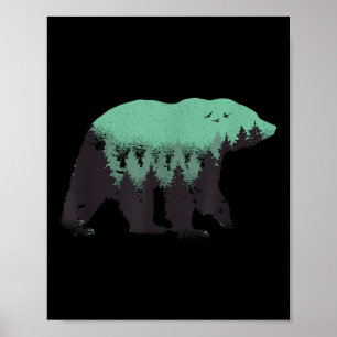 Wood Bear Environmental Climate Protection Poster