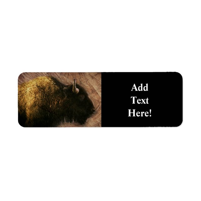 Wood Bison Buffalo Label (Front)