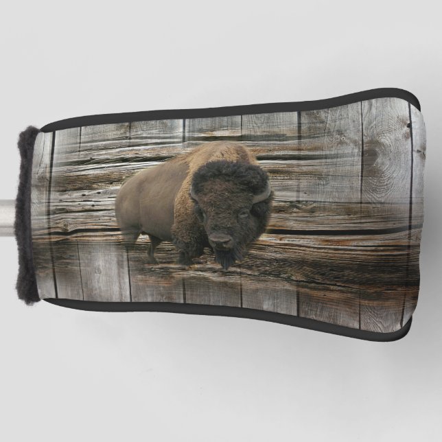 Wood Bison Golf Head Cover (Front)