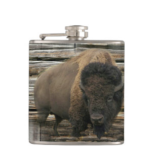 Wood Bison Hip Flask