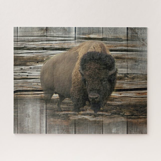Wood Bison Jigsaw Puzzle (Horizontal)