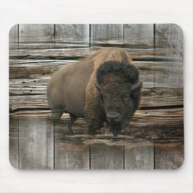 Wood Bison Mouse Mat (Front)
