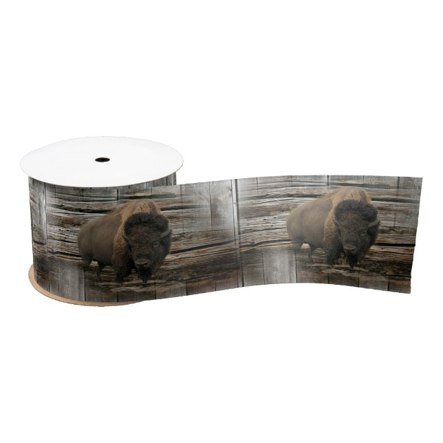 Wood Bison Satin Ribbon (Spool)