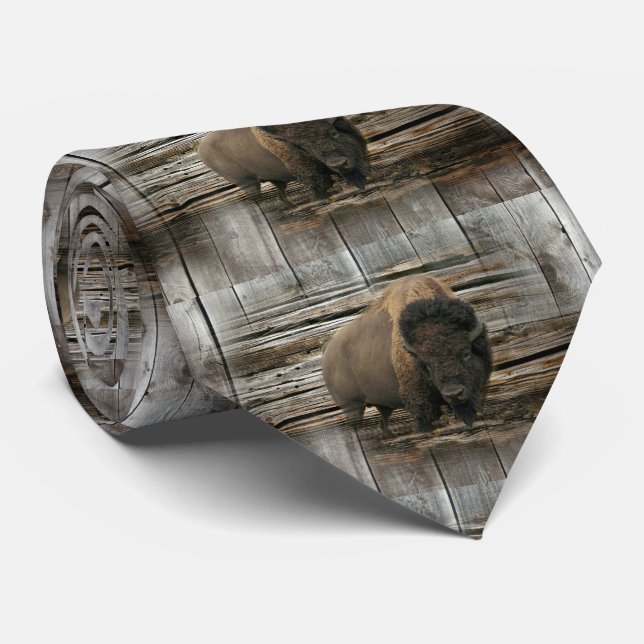 Wood Bison Tie (Rolled)