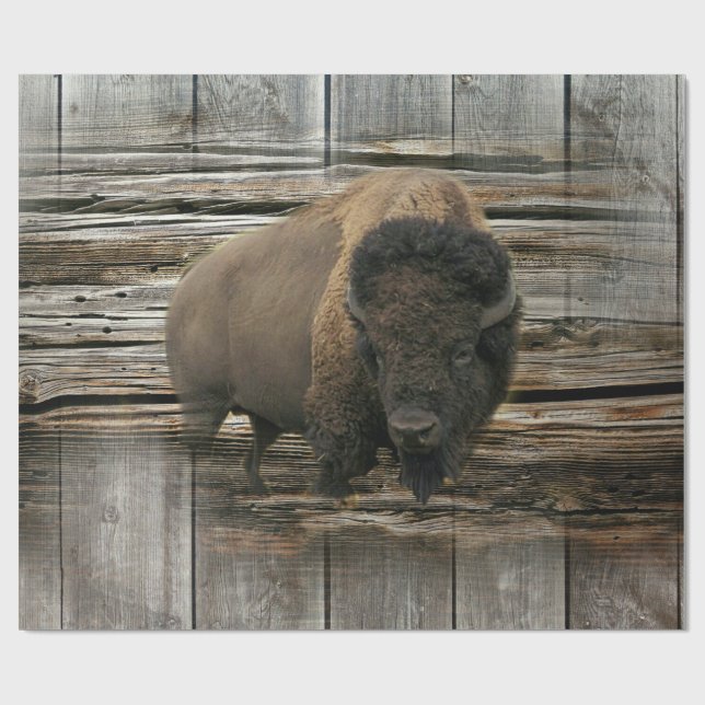 Wood Bison Wrapping Paper (Flat)