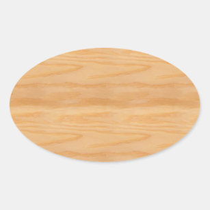 Wood Blank Elegant Modern Design Template Trendy Oval Sticker