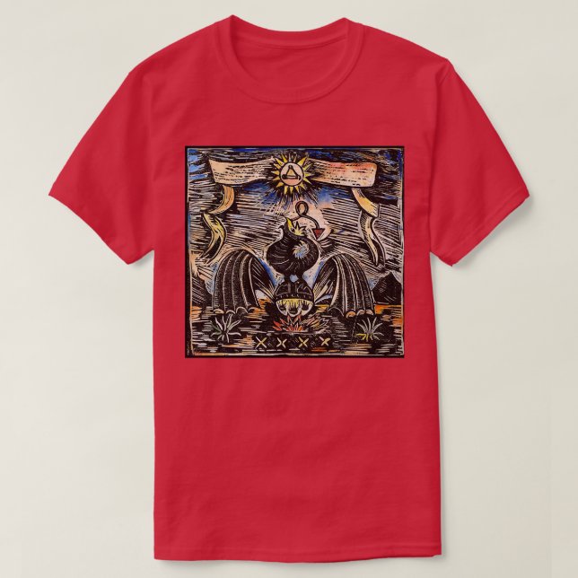 Wood Block Print Alchemy Classic TShirt (Design Front)