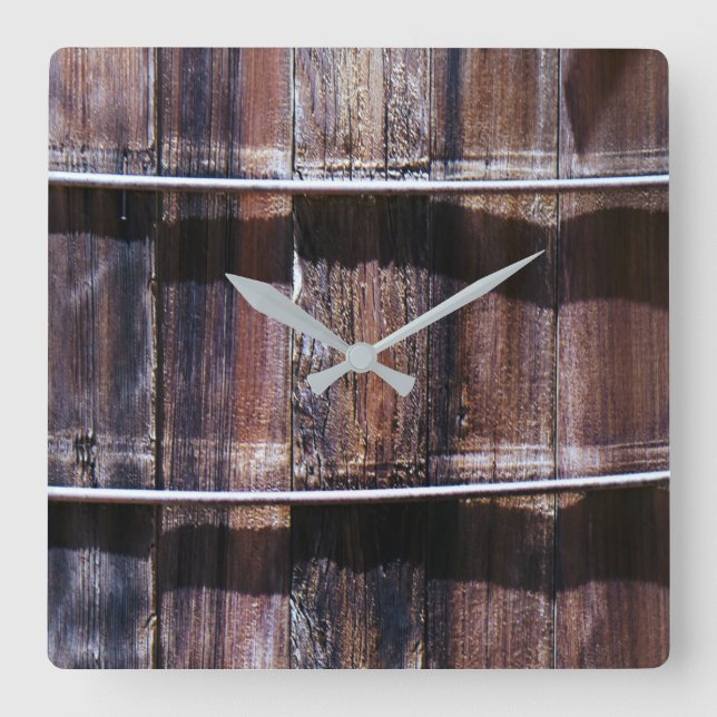 Wood Board  Square Wall Clock (Front)