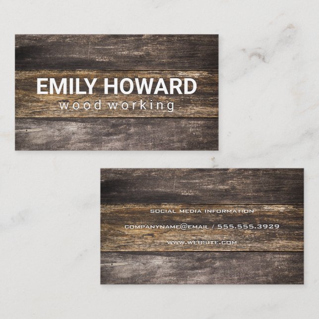 Wood Boards | Rustic Business Card (Front/Back)