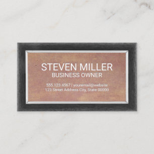 Wood Border   Old Texture Business Card