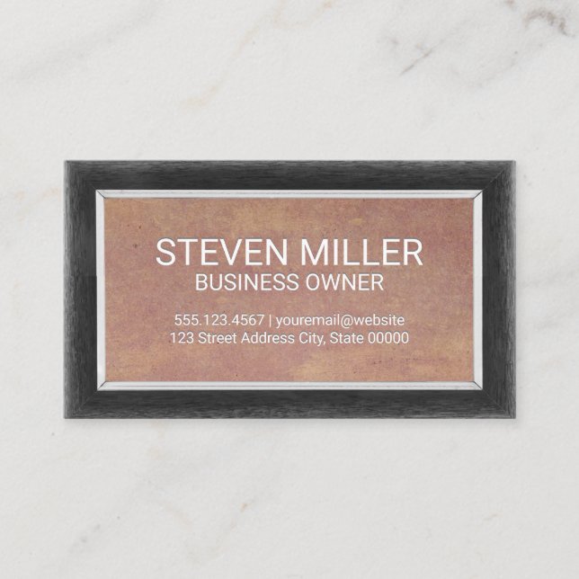 Wood Border | Old Texture Business Card (Front)