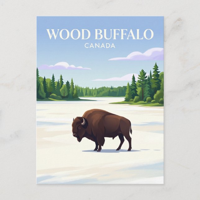 Wood Buffalo National Park Canada Postcard (Front)