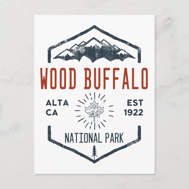 Wood Buffalo National Park Canada Vintage Postcard (Front)