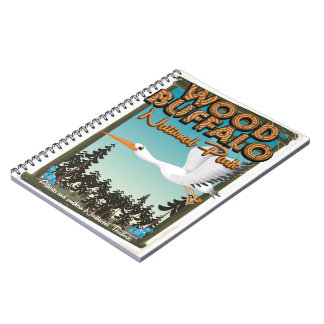 Wood Buffalo National Park travel poster Notebook