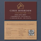 Wood Building Construction Burgundy Gold QR Code