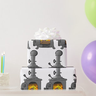 Wood Burner Stove Wrapping Paper