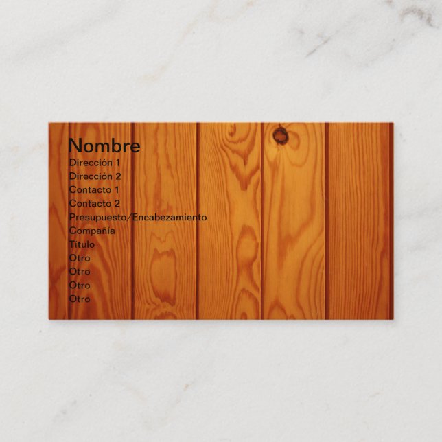 WOOD BUSINESS CARD (Front)