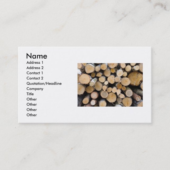 Wood Business Card (Front)