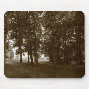Wood, Bute Park Cardiff - Sepia toned BW Mouse Mat