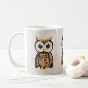 Wood - Cabbage - Owl Coffee Mug