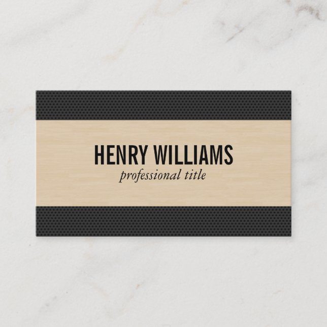 Wood / Carbon (print) Business Card (Front)