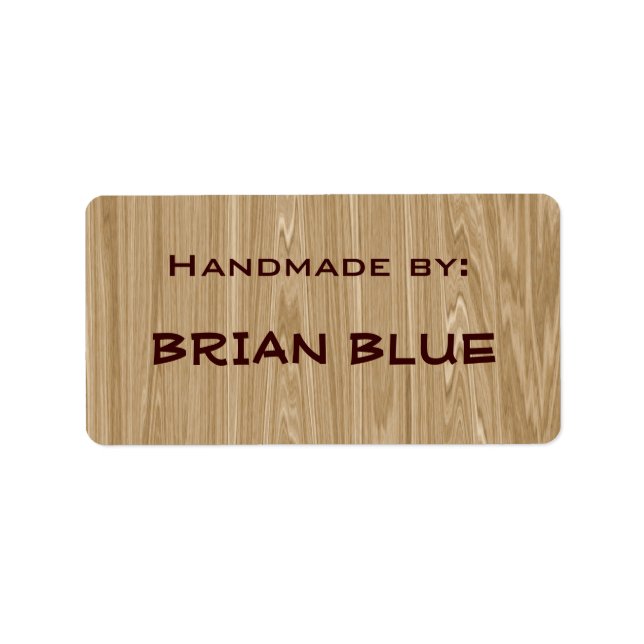 Wood / Carpenter hand made labels (Front)